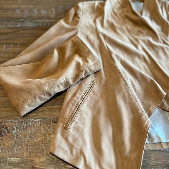 Cole Haan Lambskin Leather Draped Jacket - NWT - Picture 5 of 6